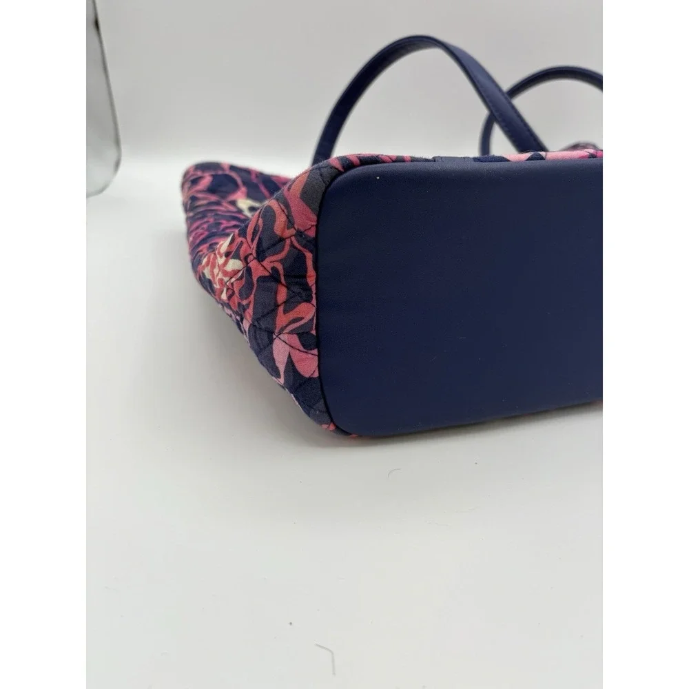 Vera Bradley Pink Purple Large Purse Tote Bag Some Fading And Wear